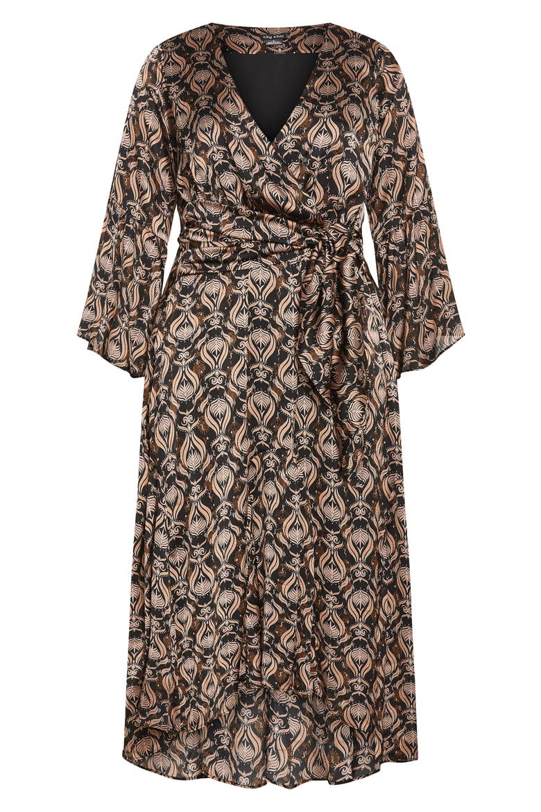 Remington Faux Wrap Maxi Dress, Alternate, color, BLACK PRINT