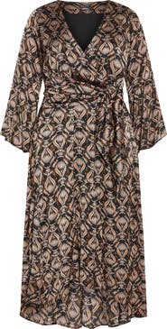 City Chic Remington Faux Wrap Maxi Dress