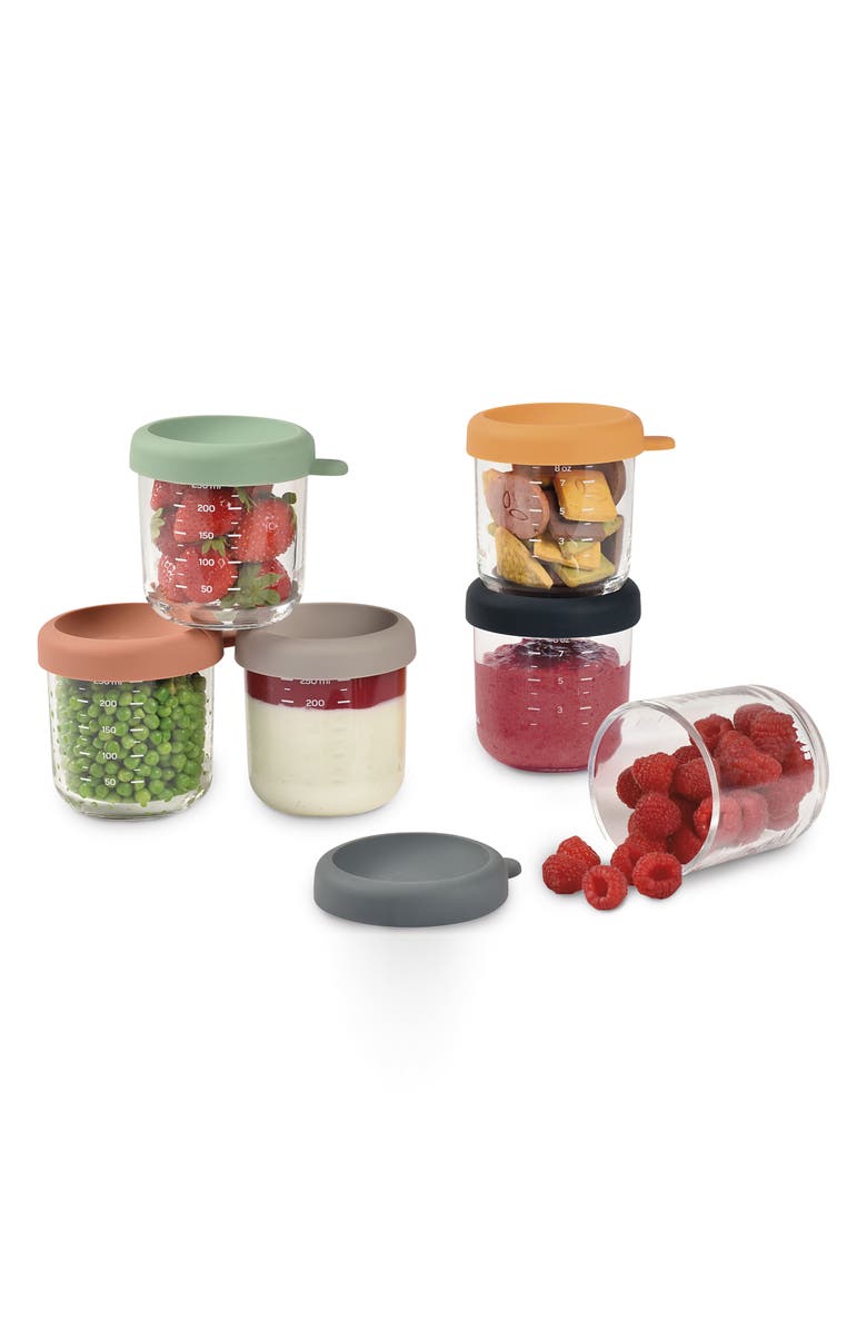BEABA 6-Pack Glass Baby Food Jars, Alternate, color, Sunrise