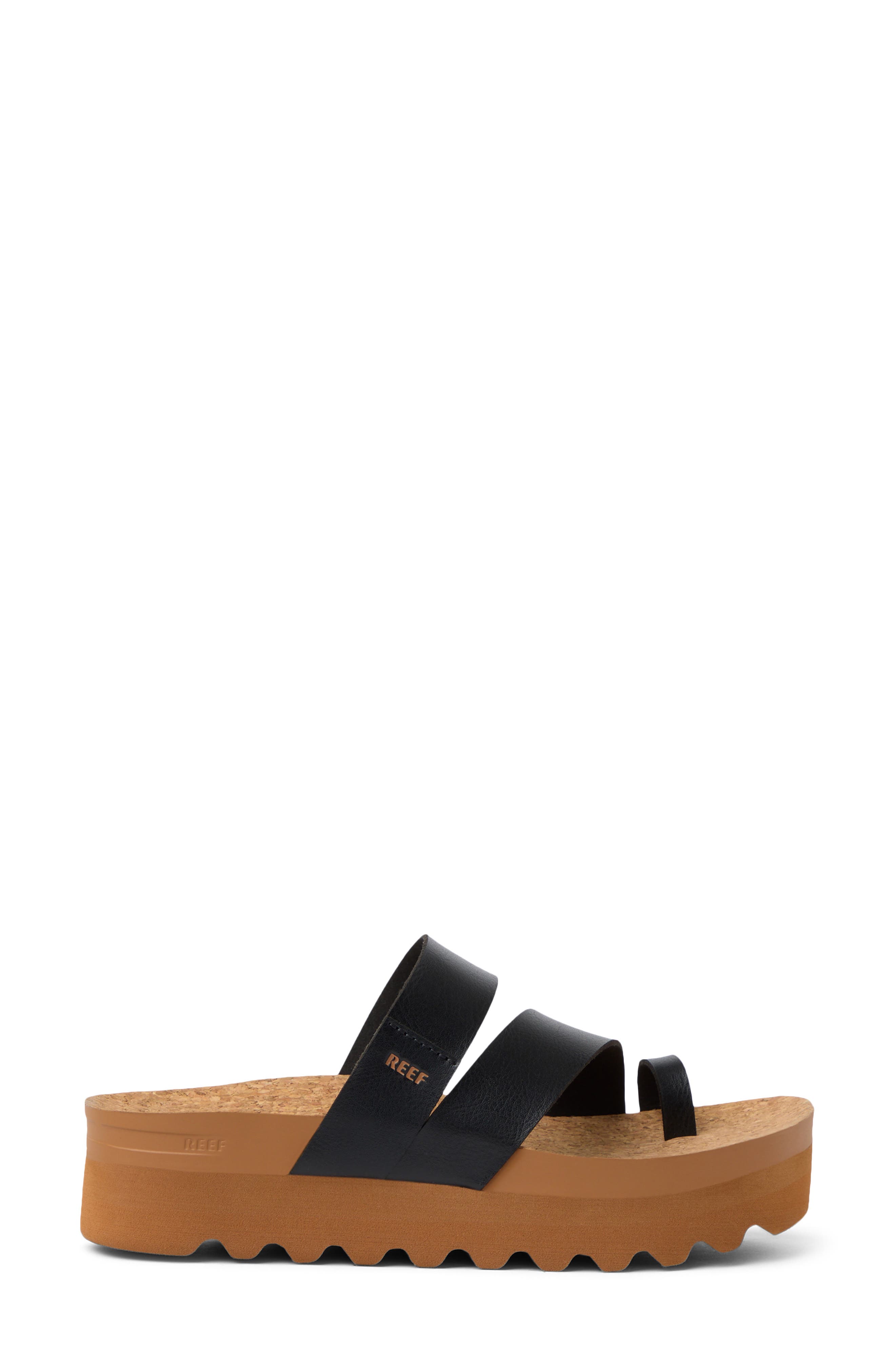 Reef Vista Laya Platform Sandal, Alternate, color, Black