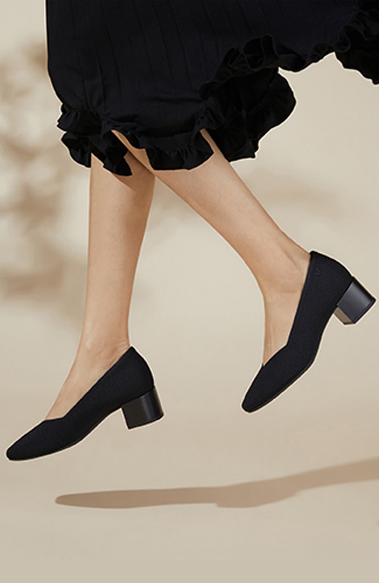 VIVAIA Square-Toe Stress Free Chunky Heels, Alternate, color, 