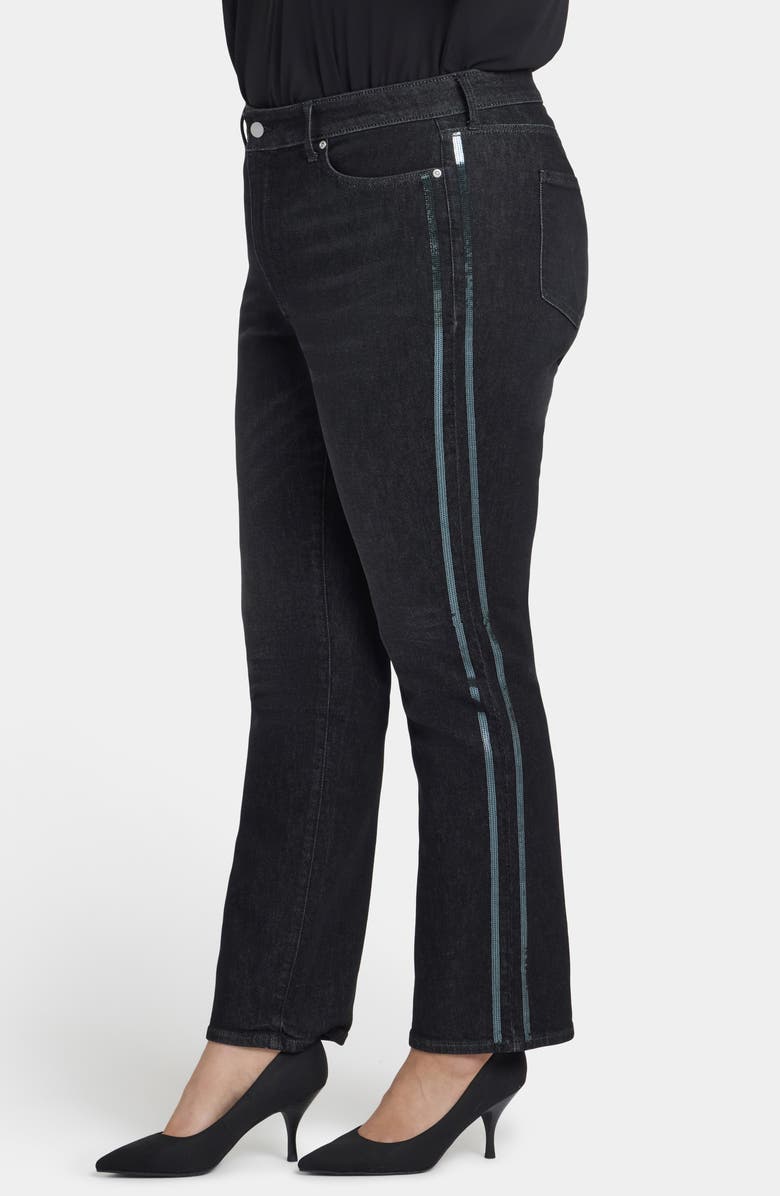NYDJ Marilyn Sequin Side Stripe Straight Leg, Alternate, color, French Nightfall