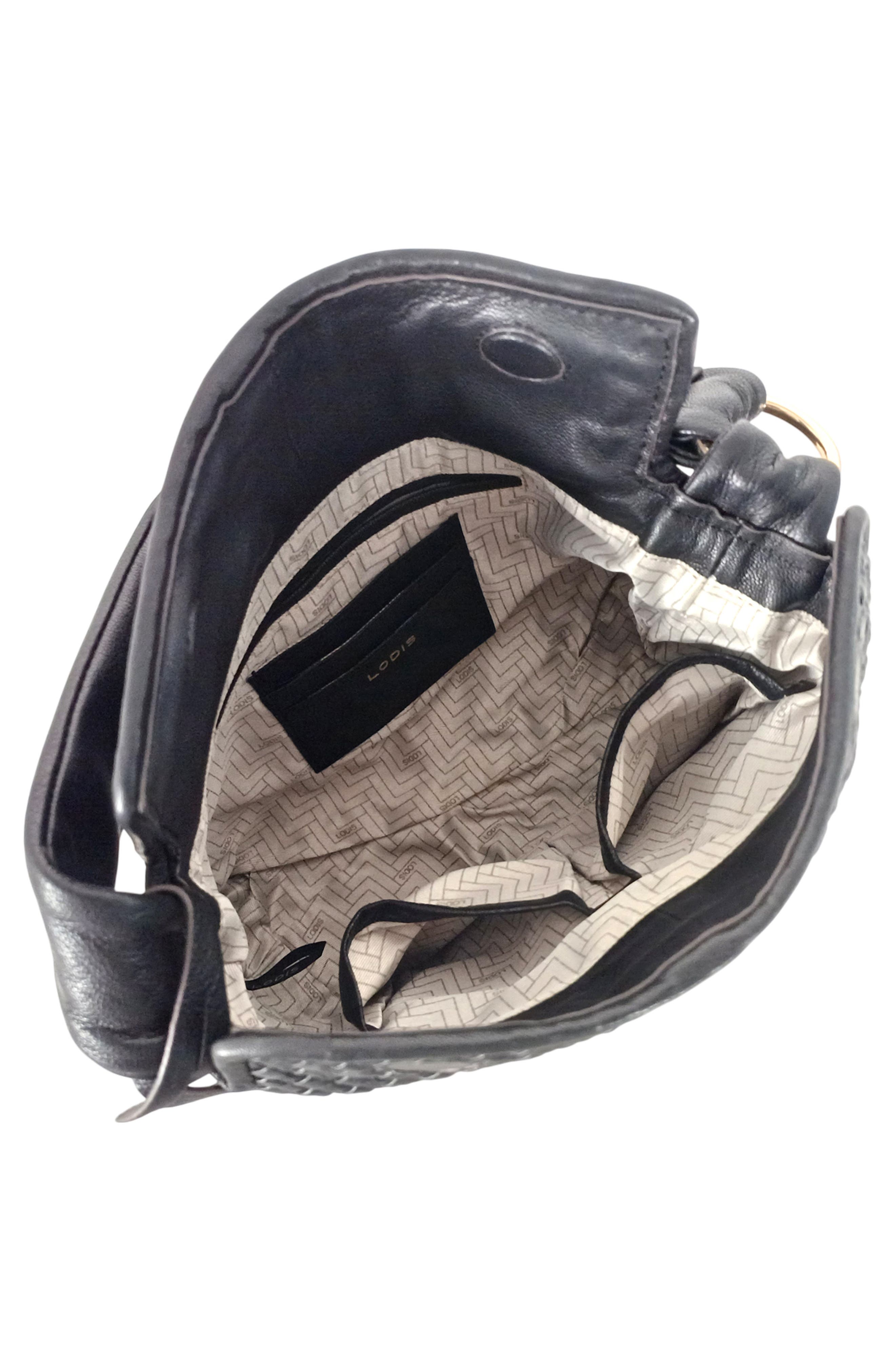 LODIS Ainsley Woven Shoulder Bag, Alternate, color, Black