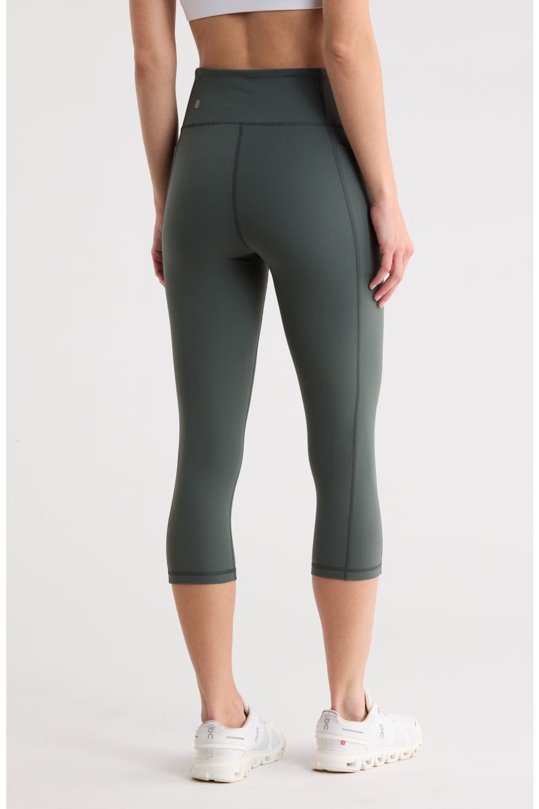 Perform High Waist Pocket 2.0 Crop Leggings, Alternate, color, GREEN URBAN