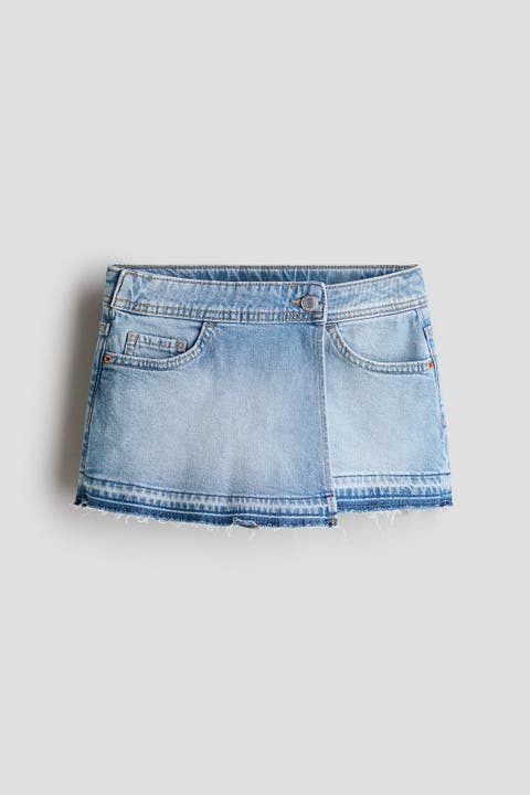 Denim Wrap Skort