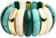 NATASHA Resin Beaded Stretch Bracelet