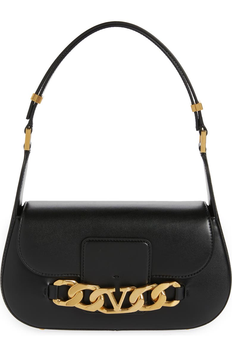 Valentino Garavani VLOGO Chain Leather Shoulder Bag, Main, color,