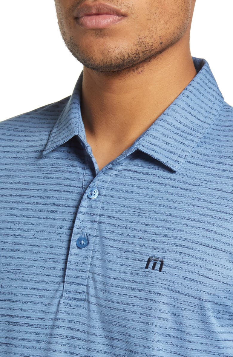TravisMathew Fraser Island Stripe Cotton Blend Golf Polo, Alternate, color,