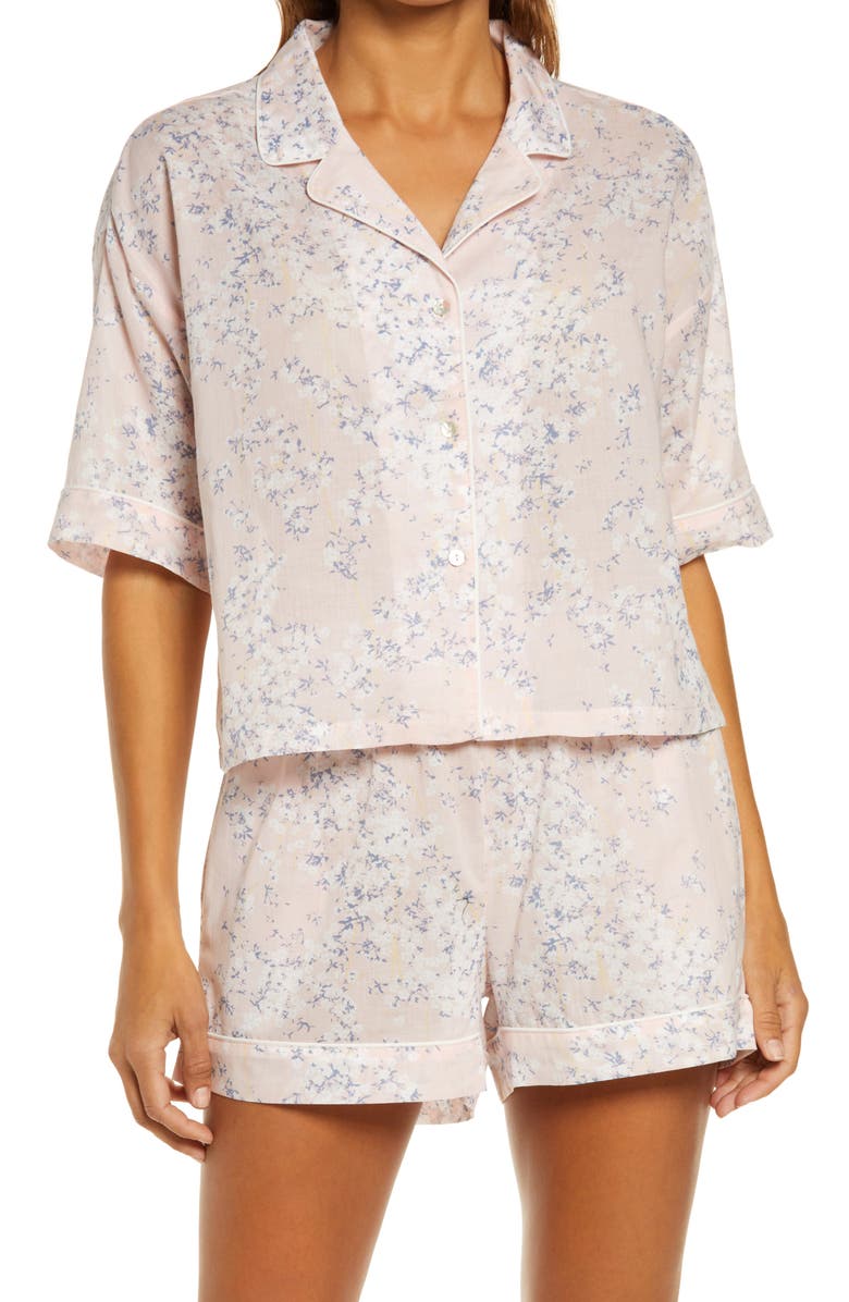 Papinelle Cherry Blossom Short Pajamas, Main, color,