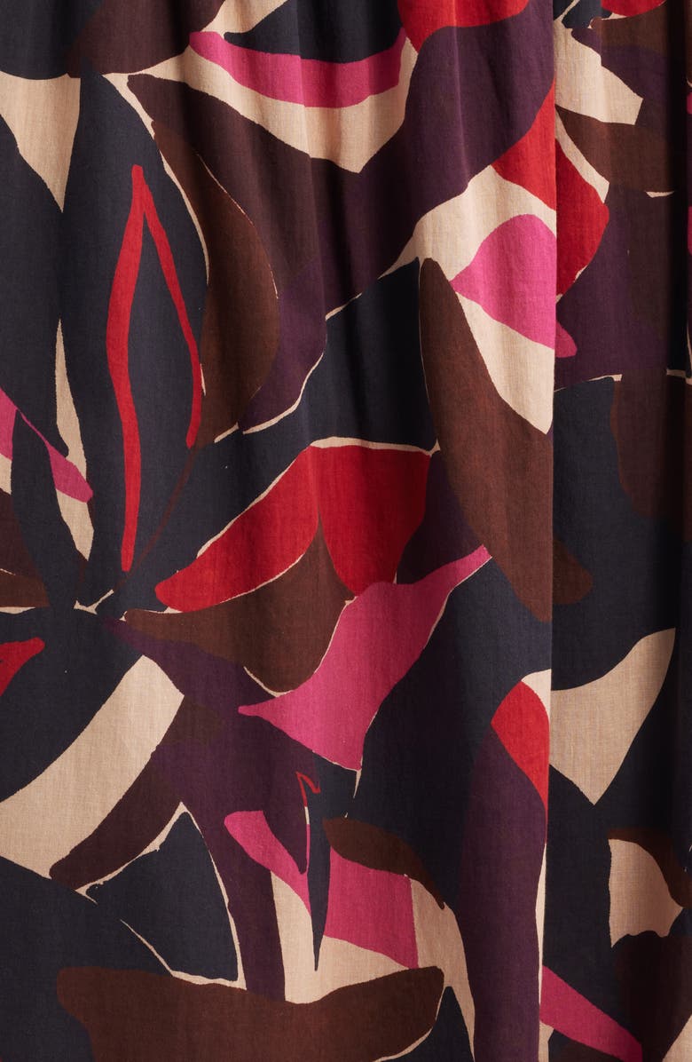 Rails Alessa Smock Waist Cotton Midi Skirt, Alternate, color, Paradise