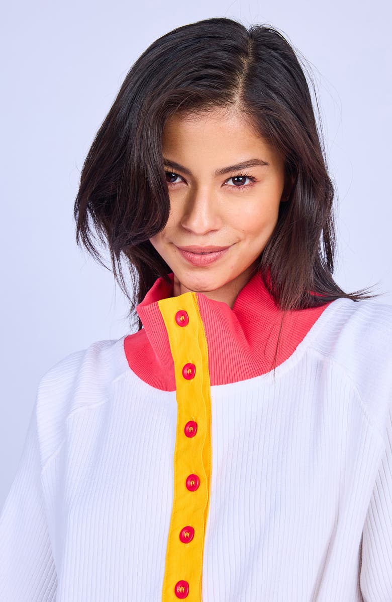 MOKUYOBI Ripple Rib Pullover, Alternate, color, Sugar