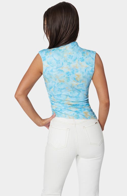 Bebe Assymmetrical Top In Blue
