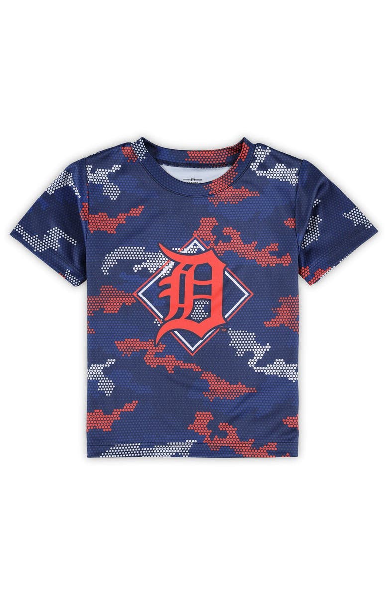 Outerstuff Toddler Fanatics Branded Navy Detroit Tigers Field Ball T-Shirt & Shorts Set, Alternate, color, 