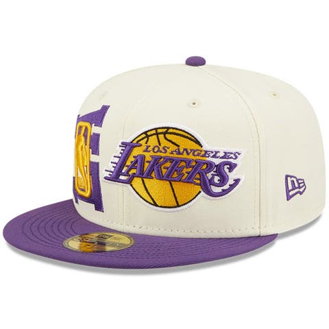Men's New Era Cream/Purple Los Angeles Lakers 2022 NBA Draft 59FIFTY Fitted Hat