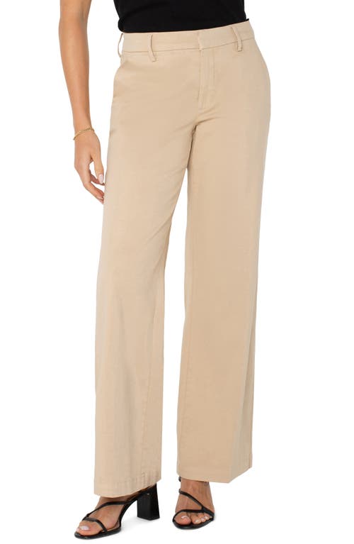 Shop Liverpool Los Angeles Kelsey Wide Leg Knit Pants In Cappuccino
