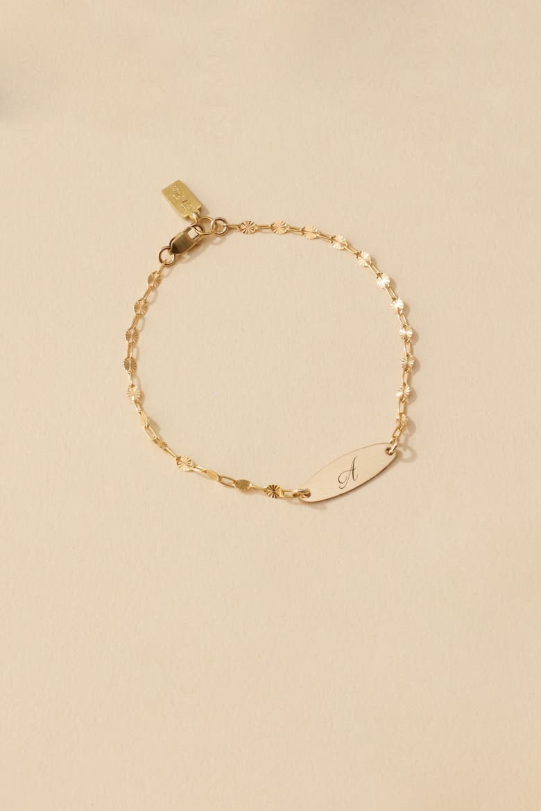Bank Initial Bracelet, Alternate, color, GOLD / H