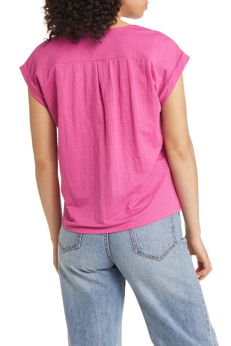 Dolman Sleeve Piqué T-Shirt, Alternate, color, FUCHSIA