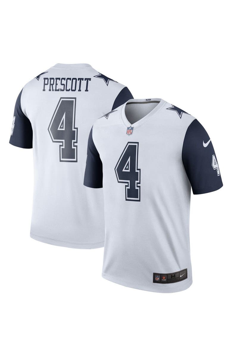 Nike Men's Nike Dak Prescott White Dallas Cowboys Alternate Legend Player Performance Top, Main, color, White