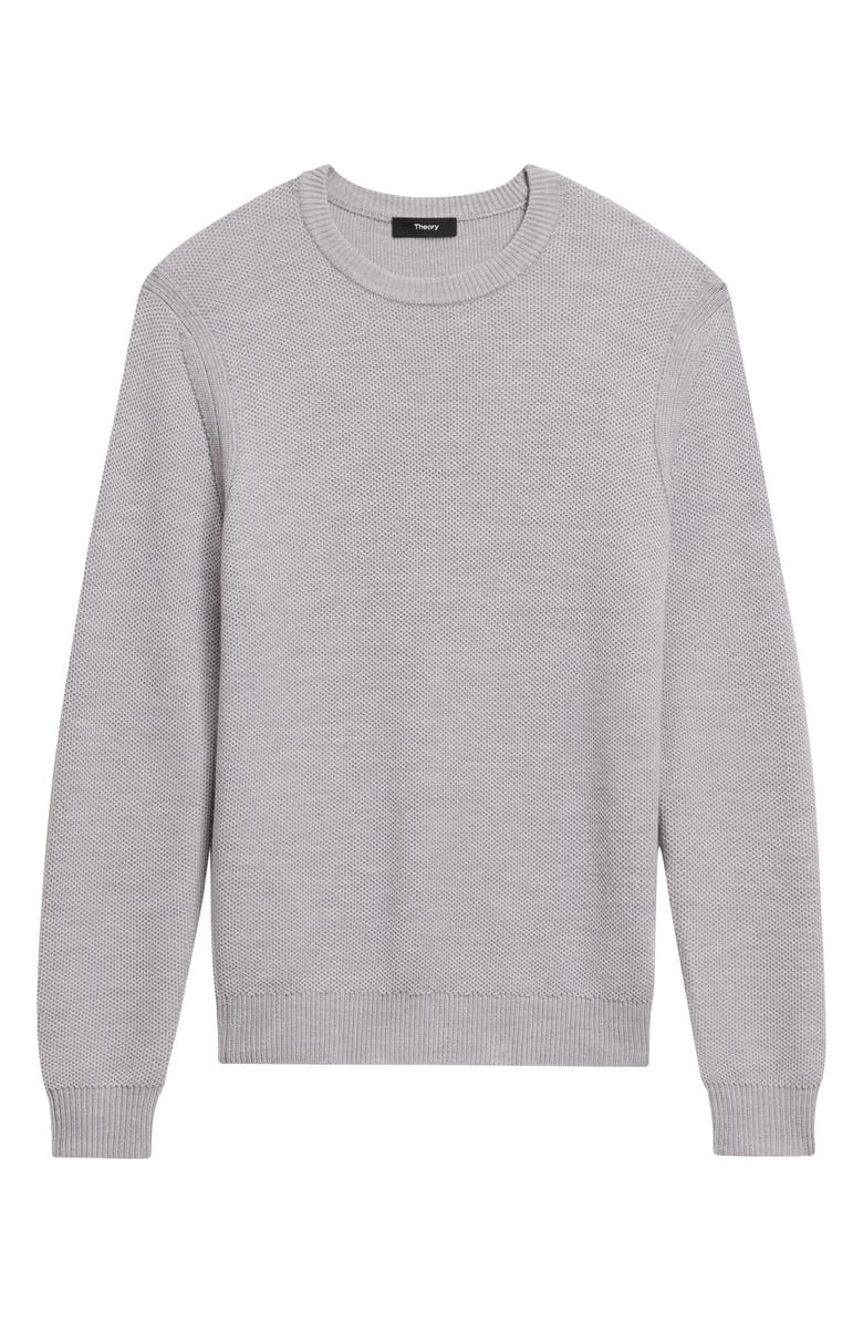 Theory Honeycomb Merino Wool Crewneck Sweater, Alternate, color, Vapor Melange - Bgk