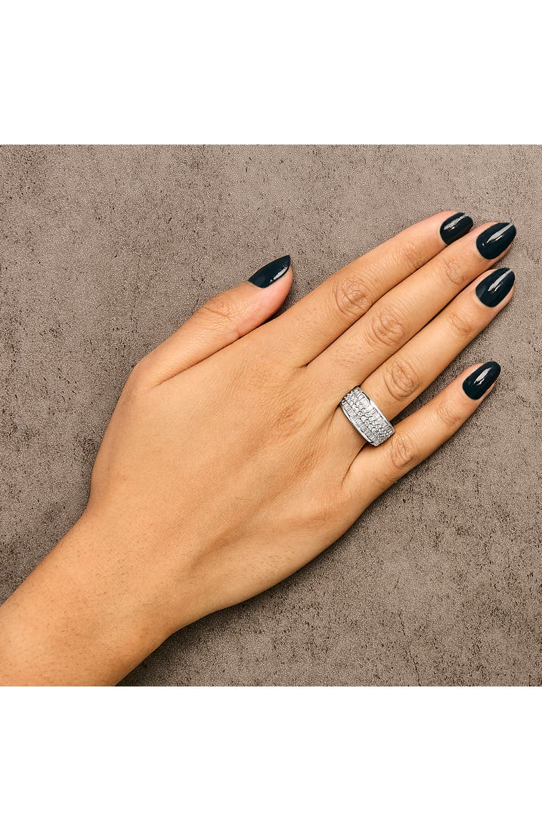 Haus of Brilliance 14K White Gold Round and Baguette 1 1/2 Cttw Diamond Ring, Alternate, color, White Gold