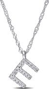 Julianna B. Diamond Initial Pendant Necklace 14k