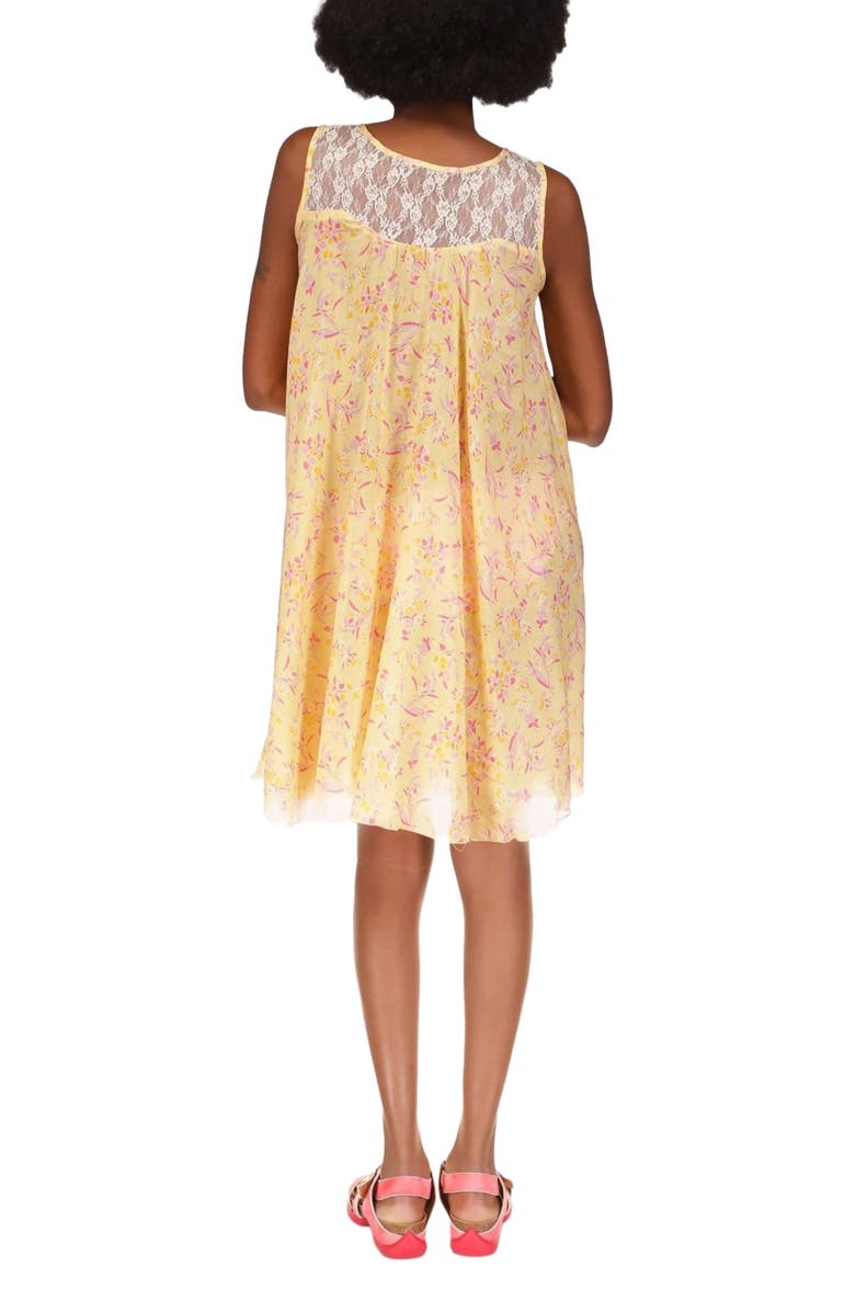 Anna Sui Arcadia Blossom Sleeveless Dress, Alternate, color, Cantaloupe Multi