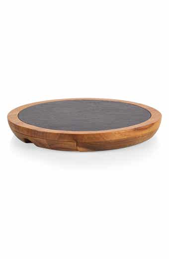 Picnic Time Acacia and Slate Serving Board with Cheese Tools