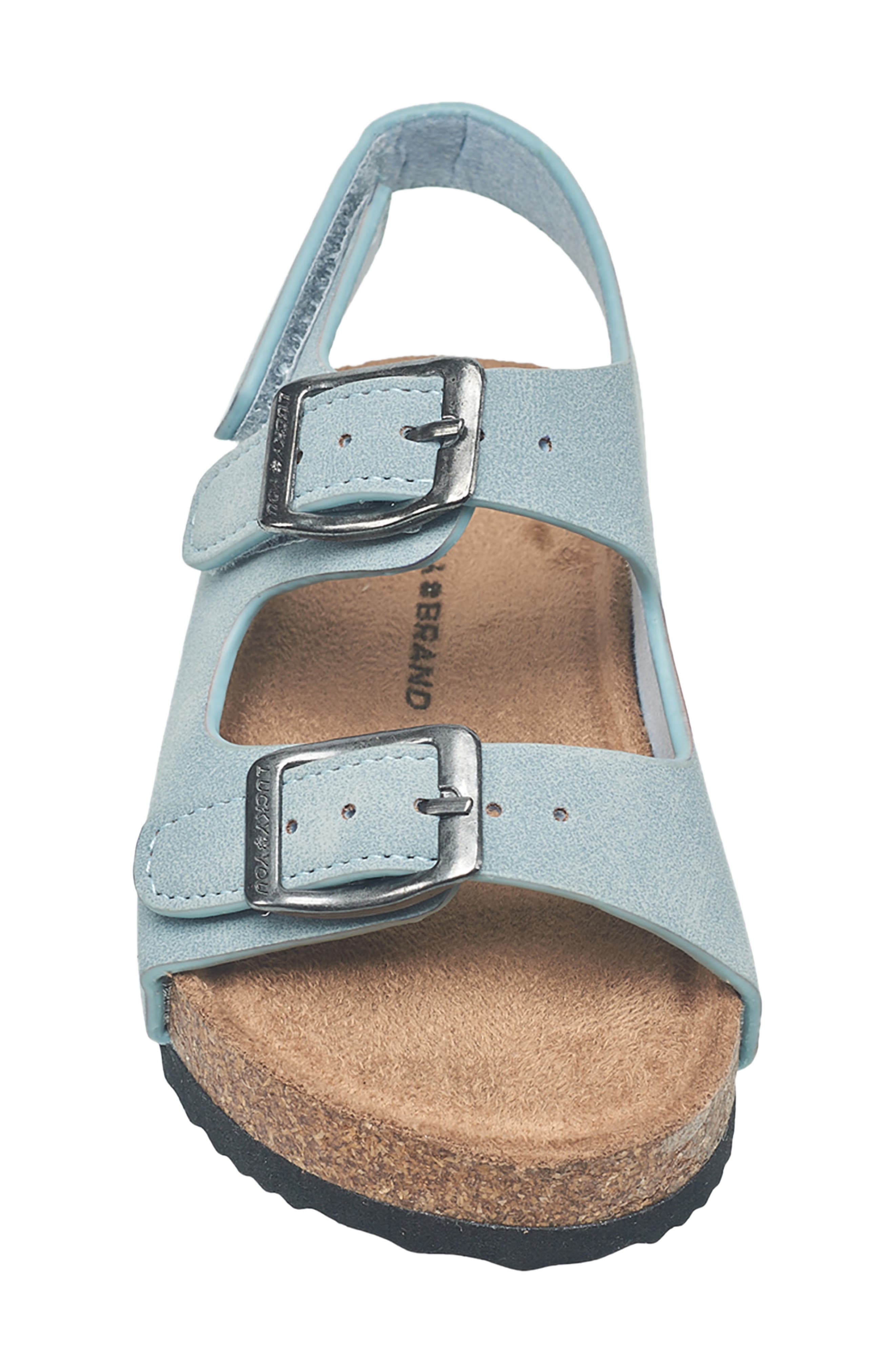 Lucky Brand Kids' Double Strap Sandal, Alternate, color, Light Blue