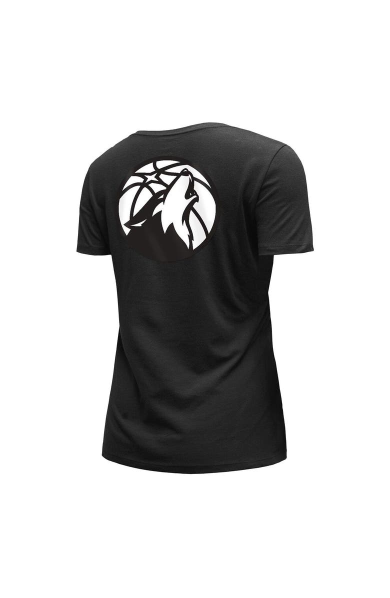 New Era Women's New Era Black Minnesota Timberwolves 2022/23 City Edition V-Neck T-Shirt, Alternate, color,