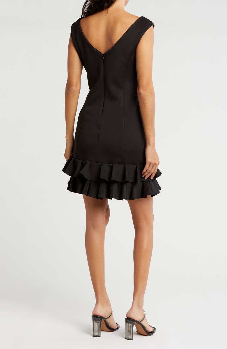Donna Ricco Sleeveless Ruffle Hem Dress, Alternate, color, 
