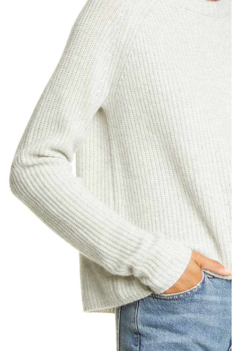 Cashmere Fisherman Sweater, Alternate, color, GREY
