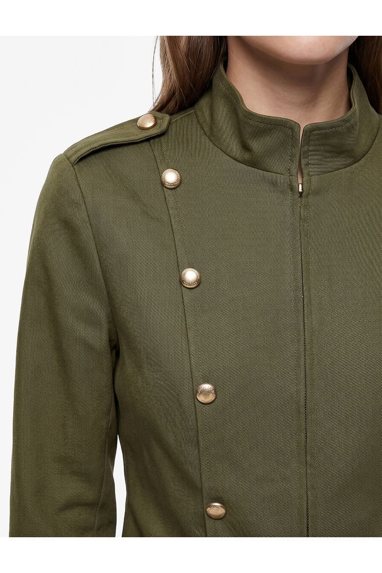 Mandarin Collar Napoleon Jacket, Alternate, color, KHAKI
