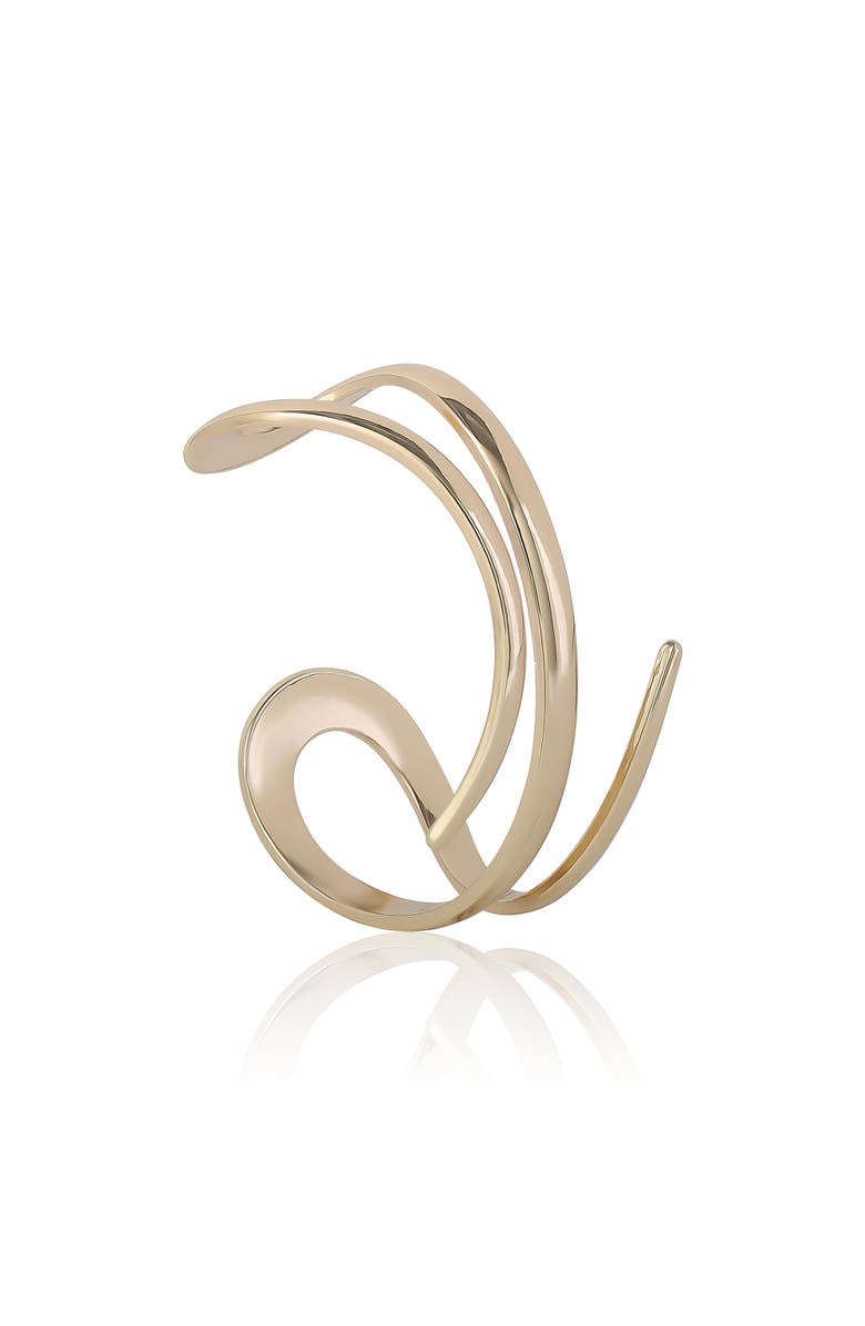 BCBG Generation Spiral Wrap Cuff Bracelet, Alternate, color, Gold Tone