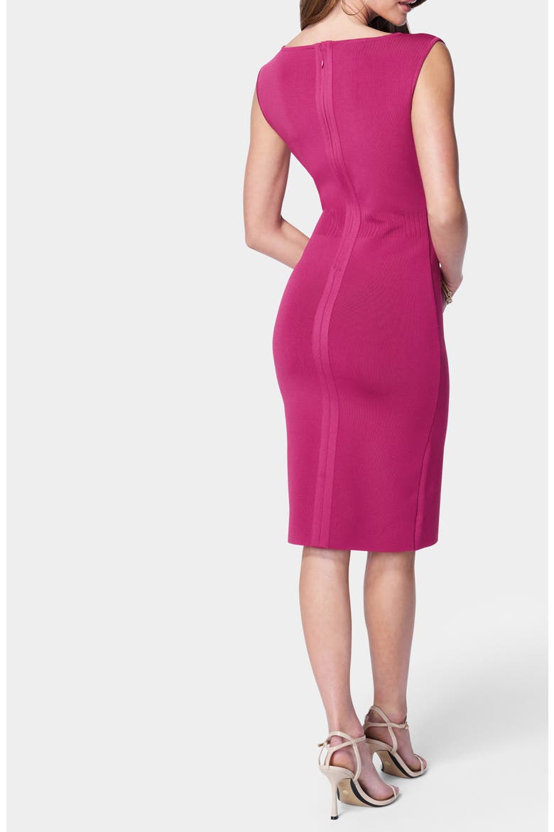 Sleeveless Body-Con Sweater Dress, Alternate, color, FUCHSIA