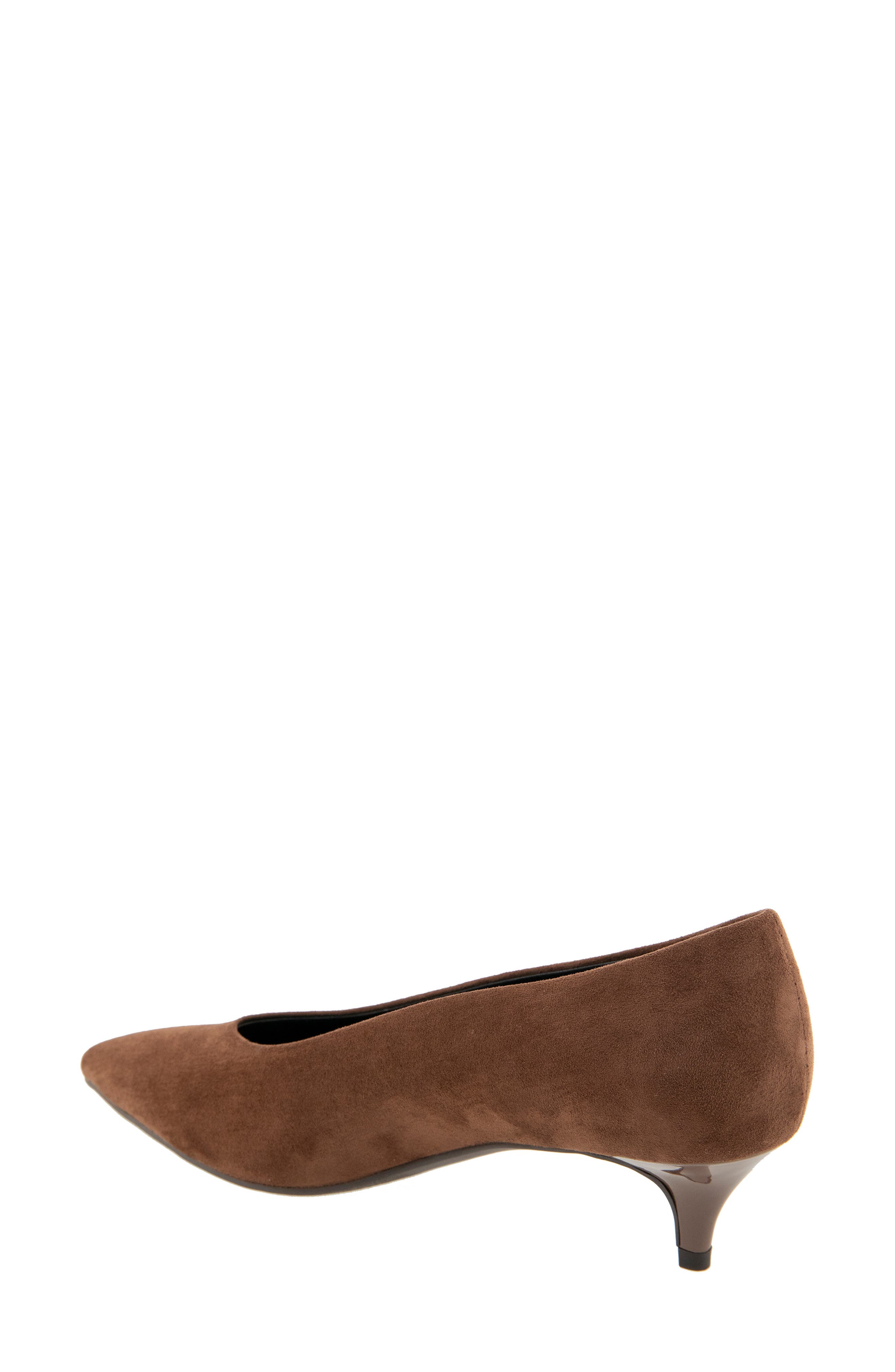 Pacsin Pointed Toe Kitten Heel Pump, Alternate, color, DARK BROWN