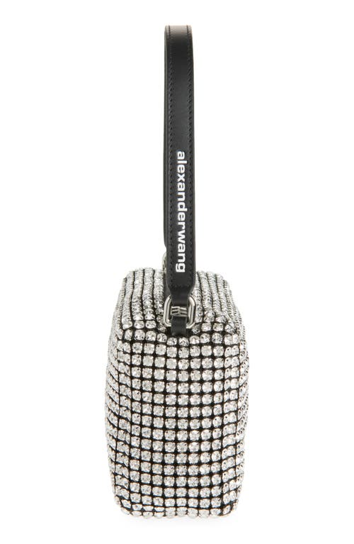 Alexander Wang Medium Heiress Crystal & Leather Handbag In White