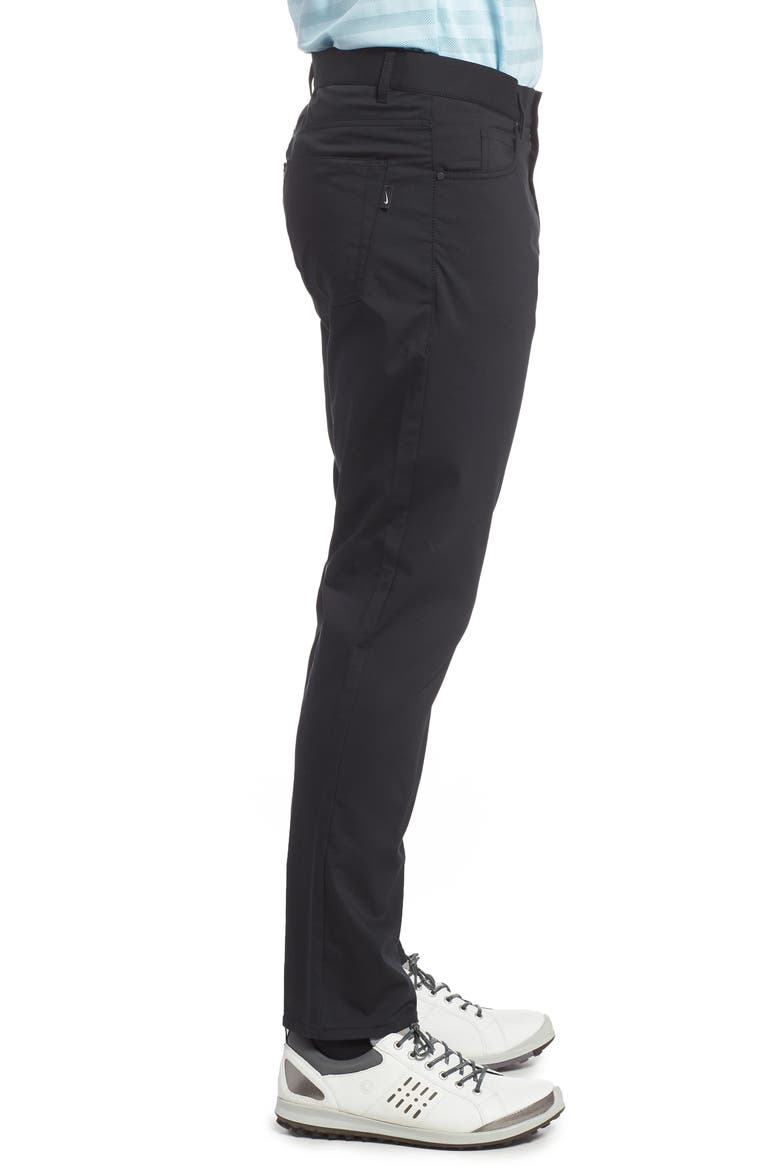 Flex Slim Fit Dri-FIT Golf Pants, Alternate, color, BLACK/ WHITE