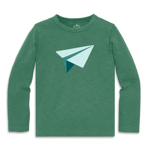 Kids Long Sleeve Paper Plane Tee (Toddler, Little Kid, & Big Kid)