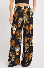 Dressed in Lala Never Taking These Off Tiger Tales Wide Leg Trousers