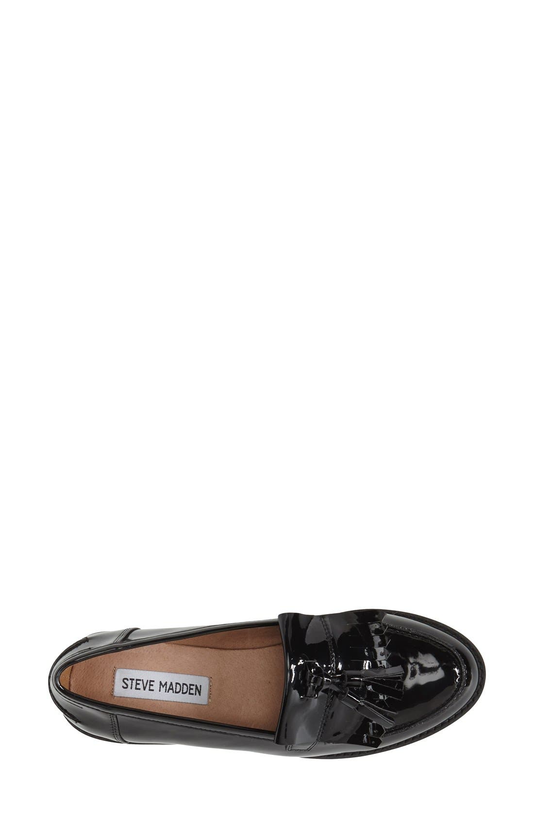 'Meela' Loafer, Alternate, color, BLACK SMOOTH PATENT LEATHER