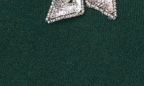 Cece Sequin Bow Detail Sweater In Windsor Moss