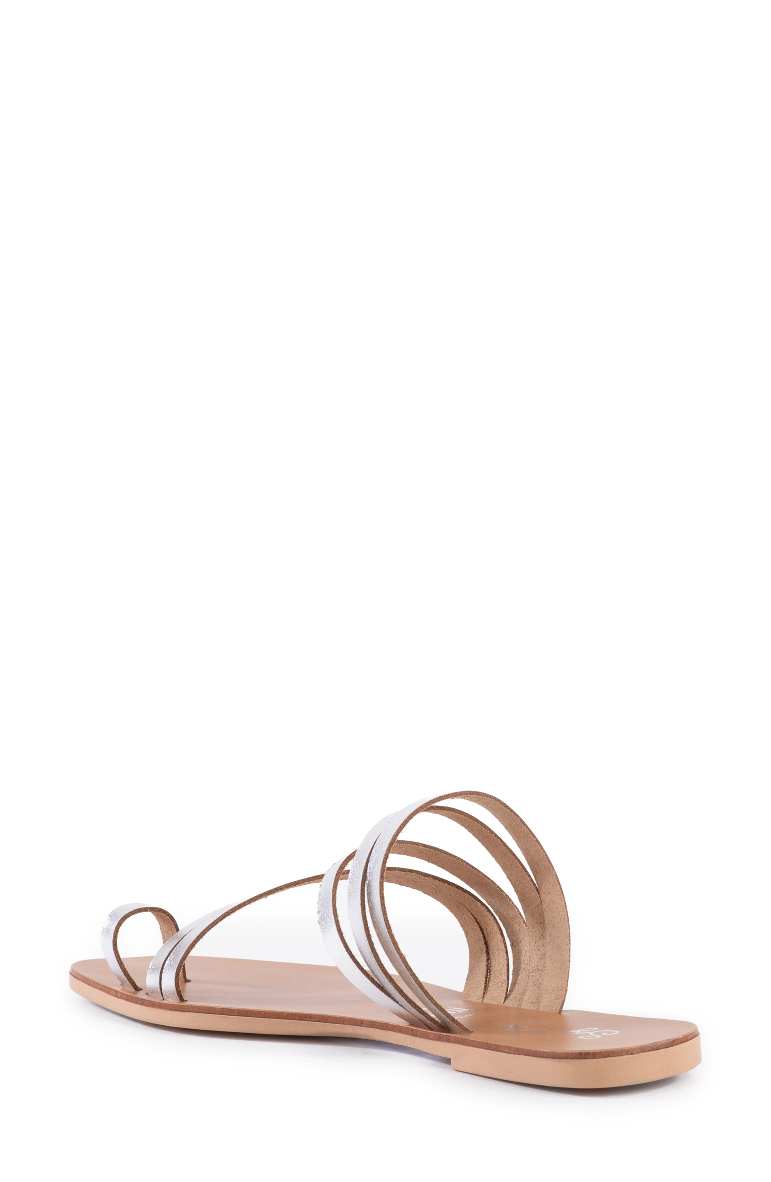 Seychelles Summer Rain Toe Loop Sandal, Alternate, color, Silver