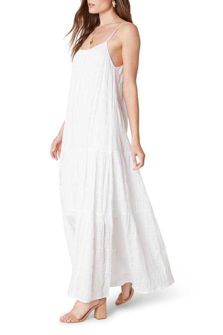 Tiered Voile Maxi Dress, Alternate, color, Z/DNUOptic White