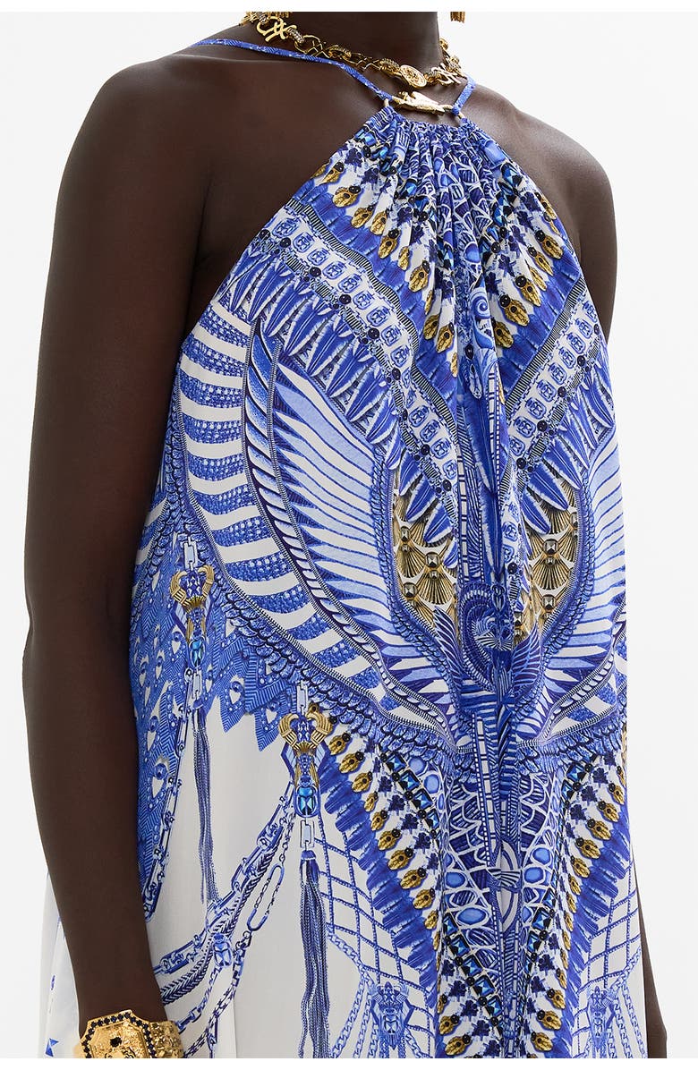 Camilla GATHER NECK HARDWARE MAXI DRESS DANCING WITH DAYLIGHT, Alternate, color, 