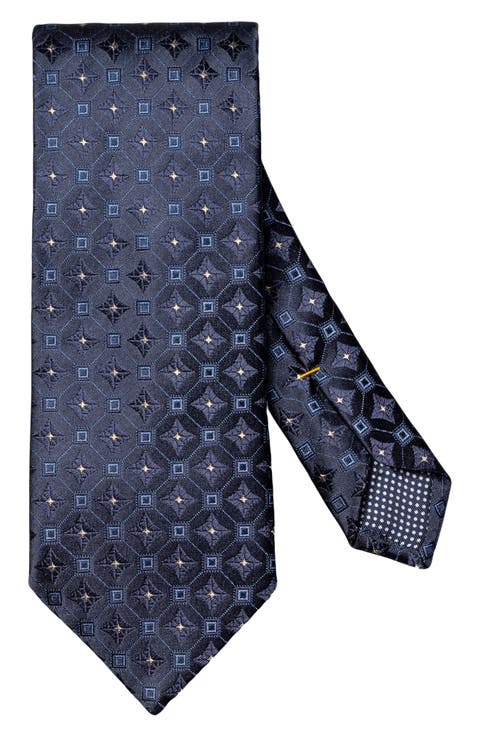 Medallion Woven Silk Tie