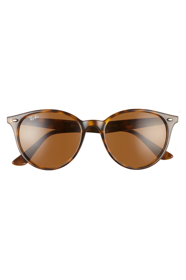 Phantos 53mm Round Sunglasses, Alternate, color, HAVANA/ BROWN SOLID