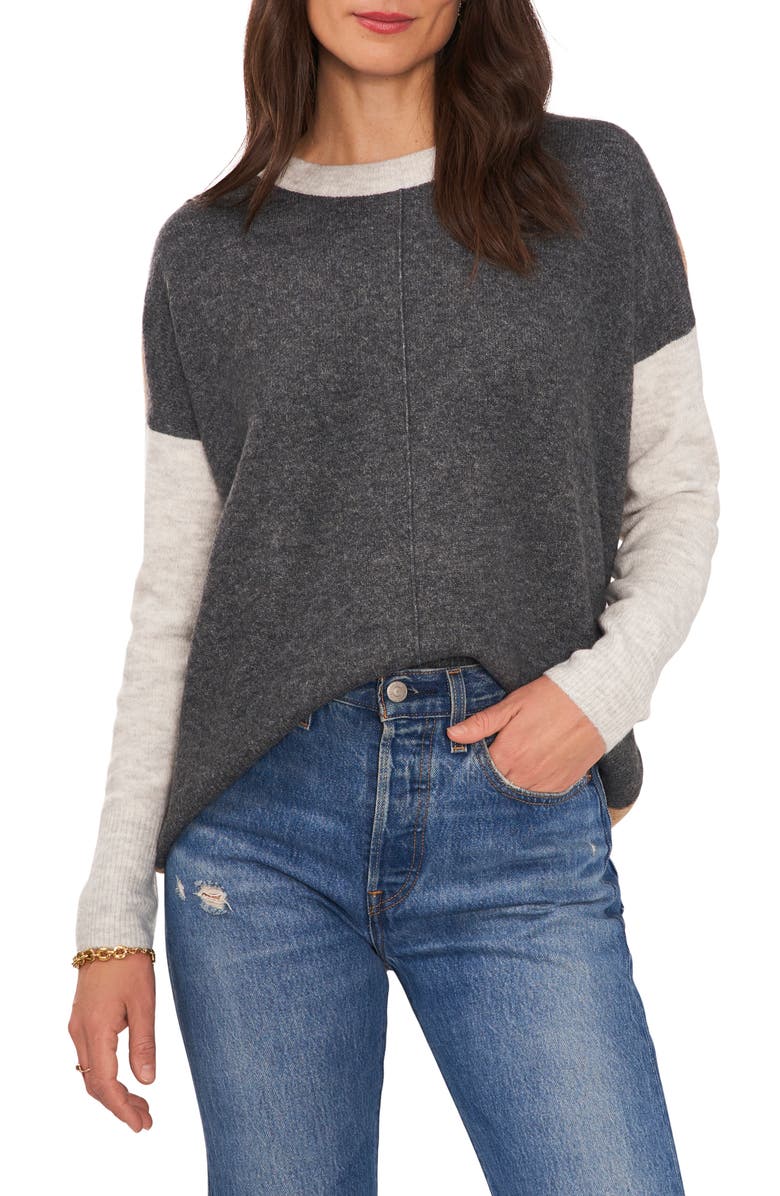 Vince Camuto Colorblock Sweater, Main, color, 
