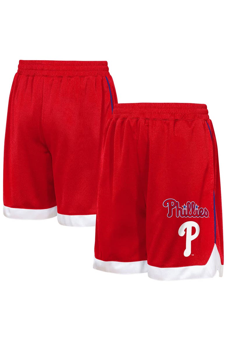 Youth Outerstuff  Red Philadelphia Phillies Big League All Star Fashion Shorts, Main, color, Red