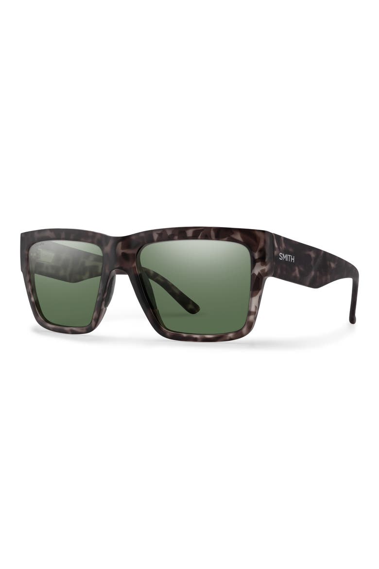 Lineup 58mm ChromaPop™ Polarized Rectangular Sunglasses, Alternate, color, GRAY TORTOISE / GRAY GREEN
