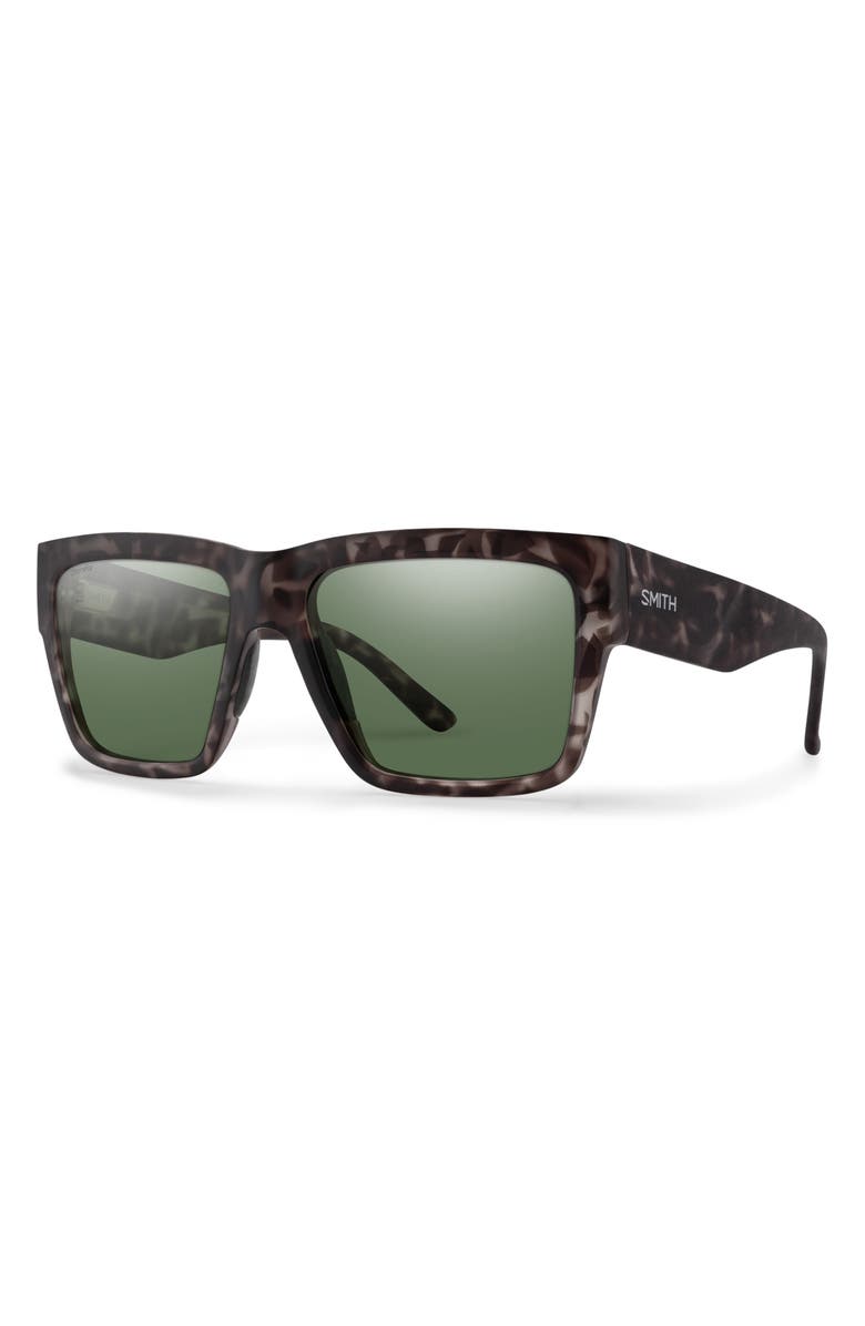 Smith Lineup 58mm ChromaPop<sup>™</sup> Polarized Rectangular Sunglasses, Alternate, color, Gray Tortoise / Gray Green